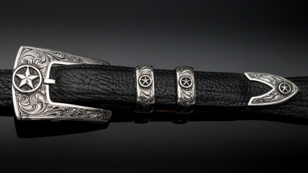 Pagosa 1&quot; Fine Engraved with Silver Star, Code: EF78SS